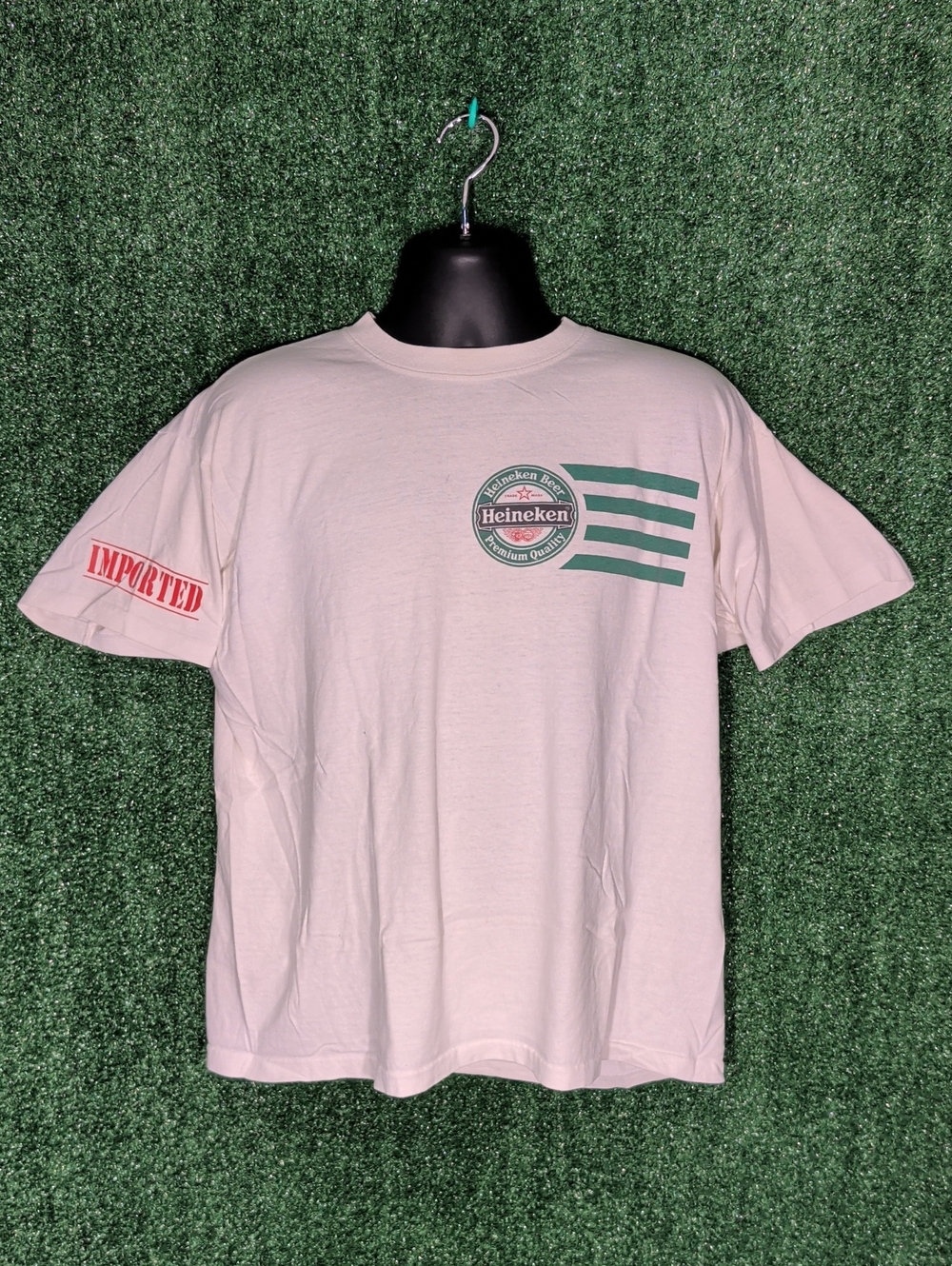 Vintage Heineken Beer Mens T Shirt Single Stitch White Size L
